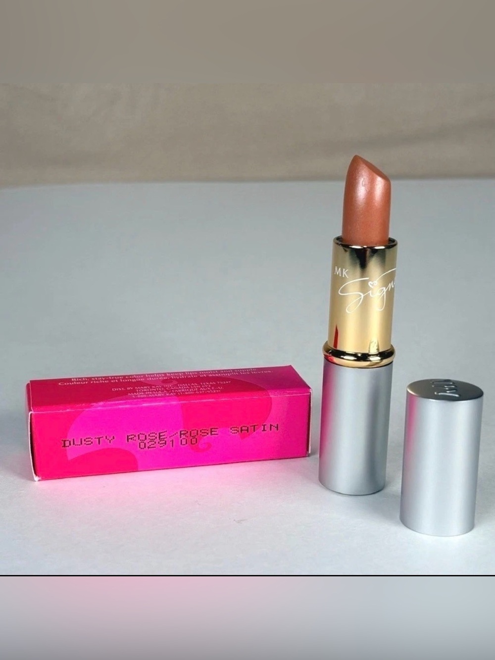 NEW Mary Kay DUSTY ROSE MK Signature Creme Lipstick 0.13 oz  029100 - Picture 2 of 2